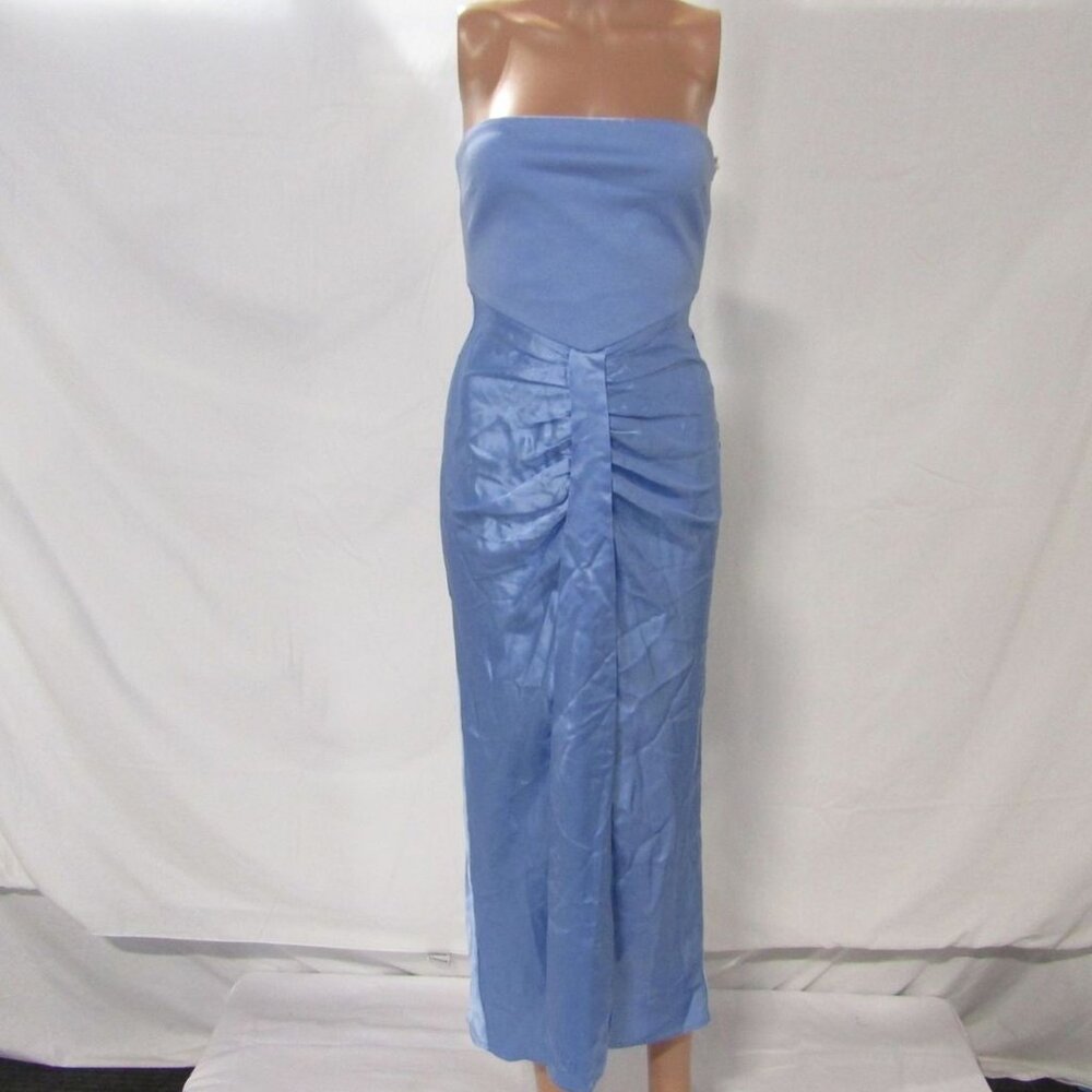 Staud Women’s Waydaring Strapless Midi Dress – Azure Blue – Size 0
